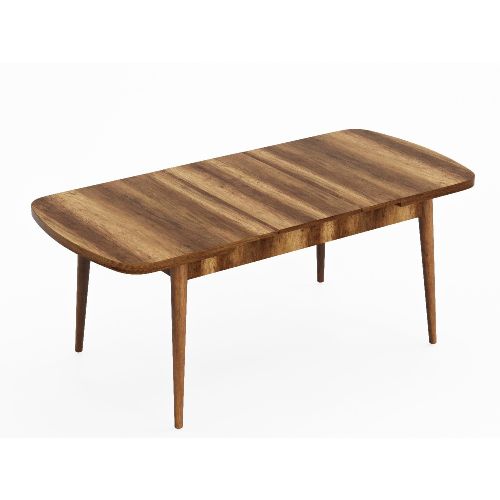EPIKASA Table Dalila - Walnut Table Closed: 138x80x72 cm, Table Open: 178x80x72 cm