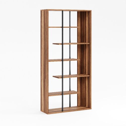 EPIKASA Bookcase Giusi - Walnut 90x30x183 cm