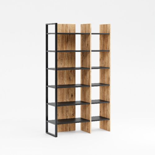 EPIKASA Bookcase Ambra - Oak 94x34x160 cm