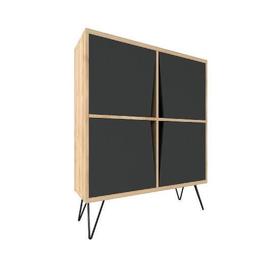 EPIKASA Multiuse Cabinet Giuliana - Anthracite 90x30x110 cm