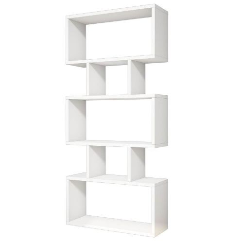 EPIKASA Bookcase Bruna - White 60x22x130 cm