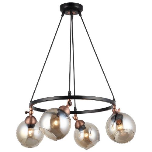 EPIKASA Hanging Lamp Siracusa - Black 52x52x95 cm