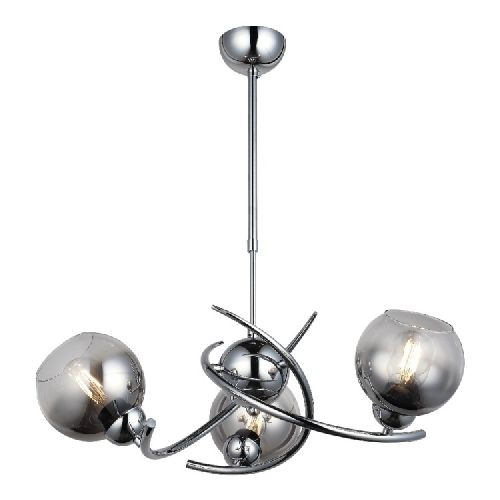 EPIKASA Hanging Lamp Cesena - Chrome Lamp Rod Min 27 cm Max 57 cm