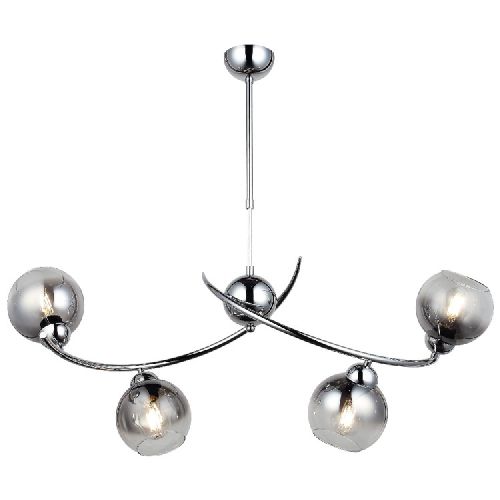 EPIKASA Hanging Lamp Cesena - Chrome Lamp Rod Min 26,5 cm Max 56,5 cm