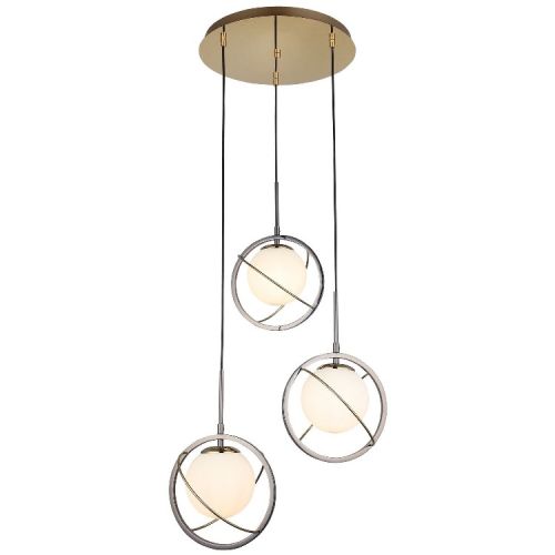 EPIKASA Hanging Lamp Novara - Chrome 48x48x150 cm