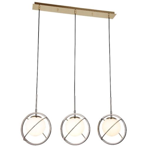 EPIKASA Hanging Lamp World - Chrome 86x24x102 cm