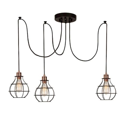EPIKASA Hanging Lamp Barletta - Black 180x180x113 cm