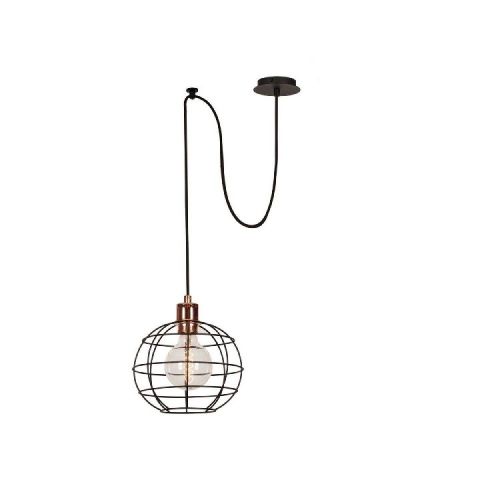 EPIKASA Hanging Lamp Barletta - Black 20x20x113 cm