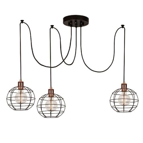 EPIKASA Hanging Lamp Wire-Fall - Black 180x180x113 cm