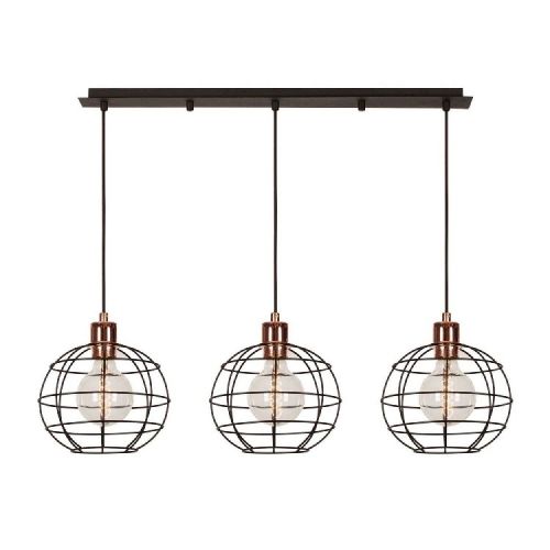 EPIKASA Hanging Lamp Urbino - Black 90x20x113 cm