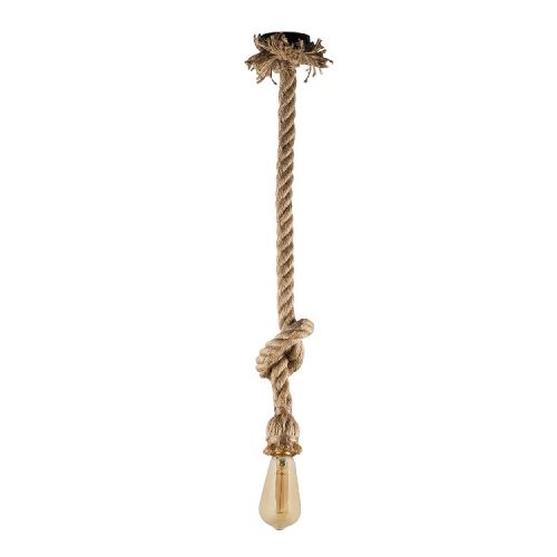 EPIKASA Hanging Lamp Jute Rope - Beige 8x8x100 cm