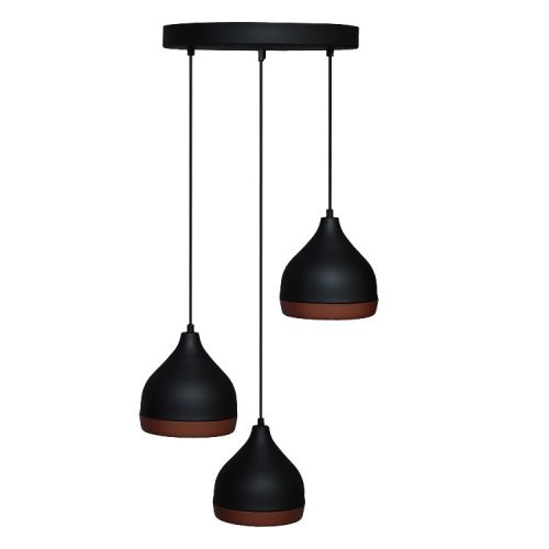 EPIKASA Hanging Lamp Firenze - Black 35x35x80 cm