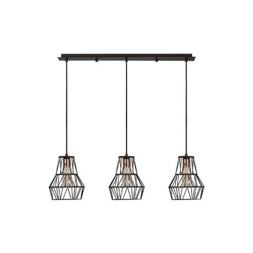 EPIKASA Hanging Lamp Bergamo - Black 90x20x115 cm