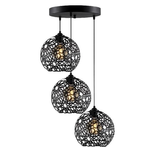 EPIKASA Hanging Lamp Seljuk - Black 65x65x117 cm