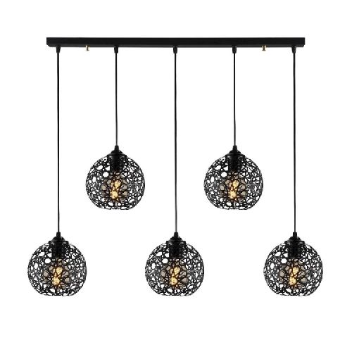 EPIKASA Hanging Lamp Seljuk - Black 90x17x119 cm