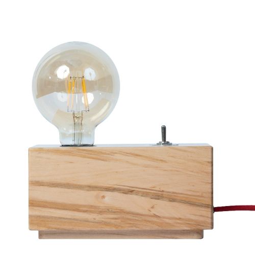 EPIKASA Table Lamp Idea - Oak 10x19x10 cm