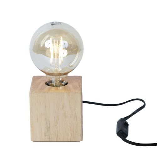 EPIKASA Table Lamp Shape Base - Oak 10x10x10 cm