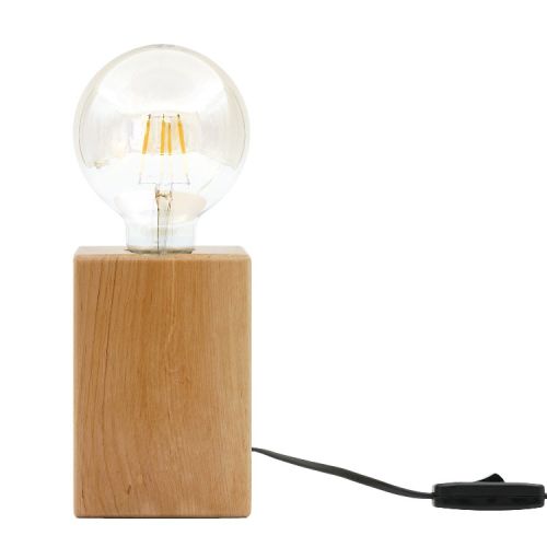 EPIKASA Table Lamp Shape Base - Oak 10x10x14 cm