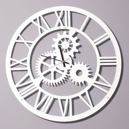 EPIKASA Wall Clock Vintage 4 - White 50x0,16x50 cm