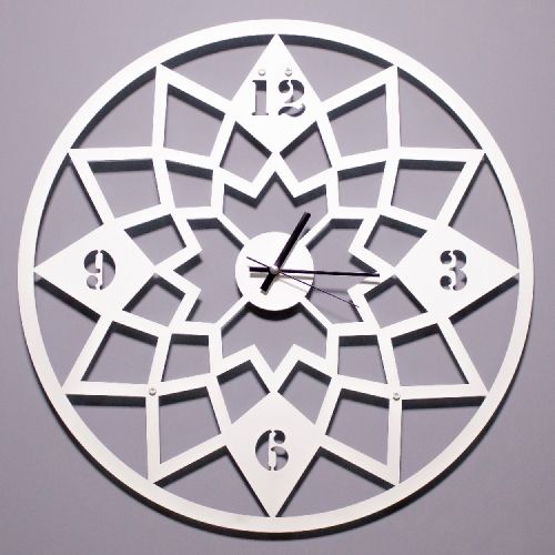 EPIKASA Wall Clock Geometric - White 50x1,5x50 cm
