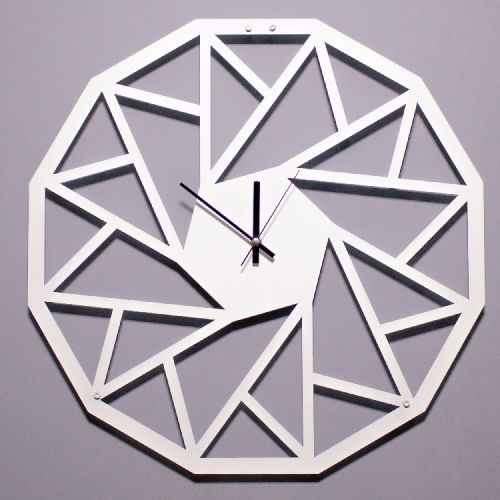 EPIKASA Orologio da Parete Geometrico 1 - Bianco 50x1,5x50 cm