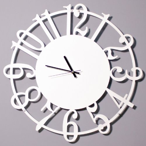 EPIKASA Wall Clock Numbers - White 50x1,5x50 cm