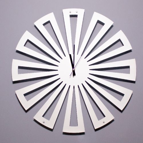 EPIKASA Orologio da Parete Geometrico 2 - Bianco 50x1,5x50 cm