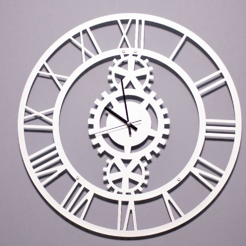 EPIKASA Wall Clock Vintage 6 - White 50x1,5x50 cm