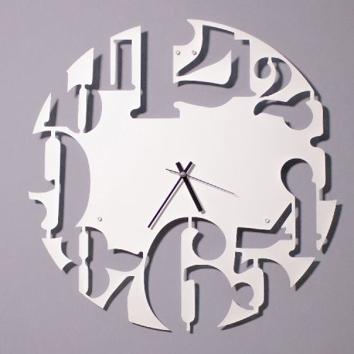 EPIKASA Wall Clock Numbers 2 - White 50x1,5x50 cm