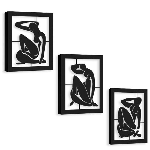EPIKASA Metal Decoration Authors' Inspirations 1 - Black 112x3,2x40 cm