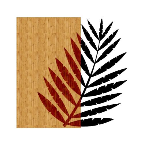 EPIKASA Metal and Wood Decoration Leaf 1 - Wood 50x1,8x50 cm