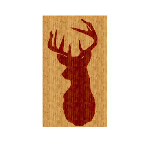 EPIKASA Metal and Wood Decoration Deer 1 - Wood 50x1,8x29 cm