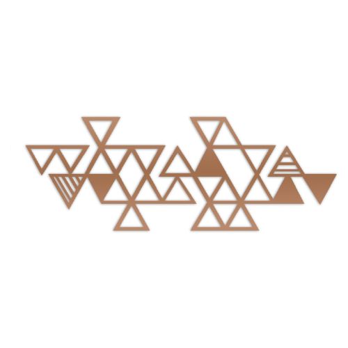 EPIKASA Metal Wall Decoration Triangles 2 - Copper 101x3x37 cm