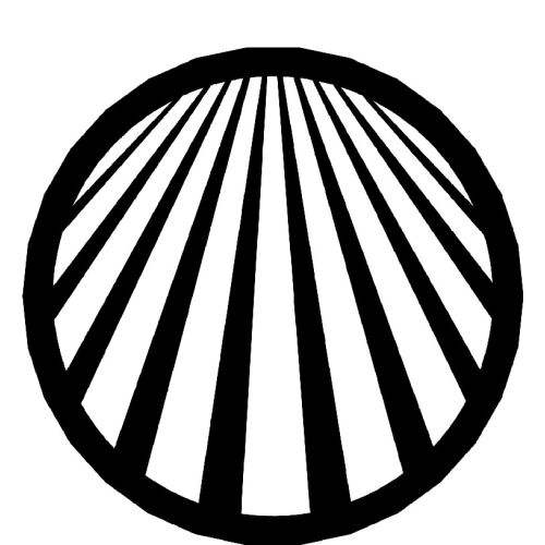 EPIKASA Decorazione da Parete in Metallo Cerchio Geometrico 3 - Nero 50x3x50 cm