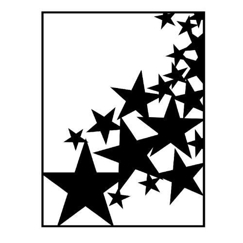 EPIKASA Metal Wall Decoration Stars - Black 60x3x79 cm