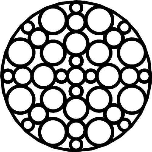 EPIKASA Decorazione da Parete in Metallo Cerchio 3 - Nero 60x3x60 cm