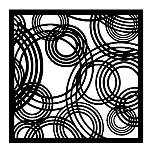 EPIKASA Metal Wall Decoration Geometric Composition 11 - Black 65x3x65 cm