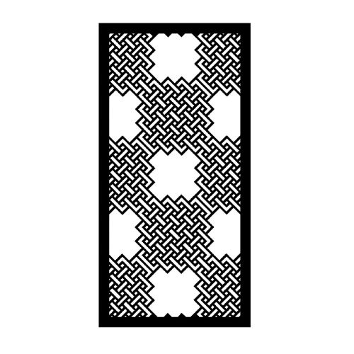 EPIKASA Metal Wall Decoration Geometric Composition 13 - Black 50x3x100 cm