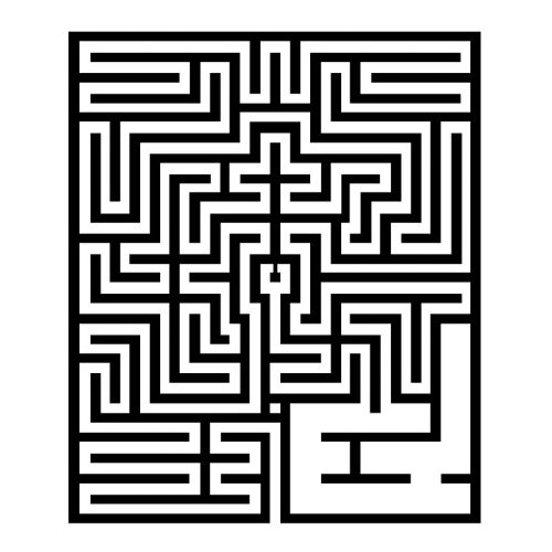 EPIKASA Decorazione in Metallo Labirinto - Nero 59x3x70 cm