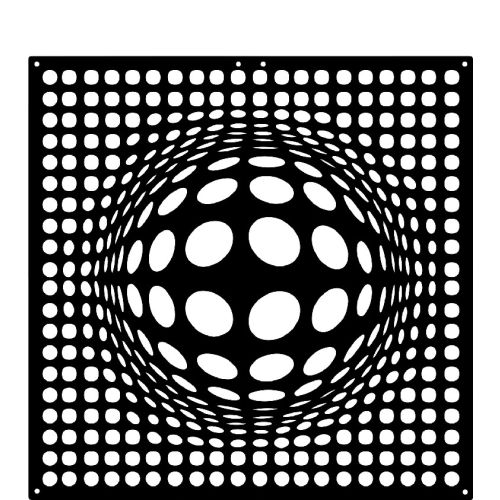 EPIKASA Metal Wall Decoration Sphere - Black 45x3x45 cm