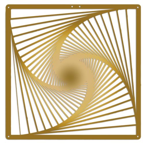 EPIKASA Decorazione in Metallo Spirale 2 - Oro 45x3x45 cm