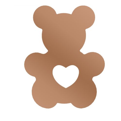 EPIKASA Metal Decoration Baby Bear 1 - Copper 50x1,5x64 cm