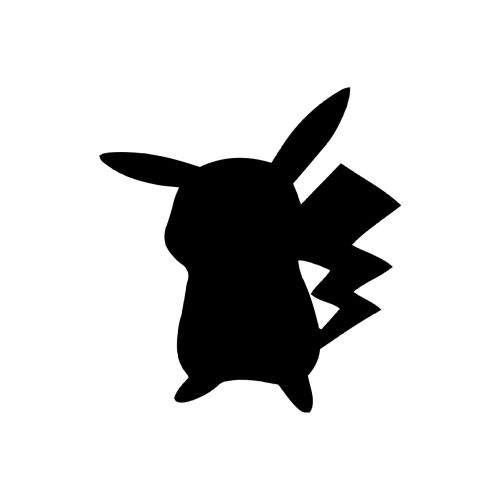 EPIKASA Decorazione da Parete in Metallo Pikachu - Nero 47x1,5x51 cm