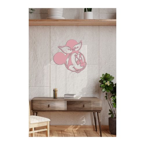 EPIKASA Metal Wall Decoration Mickey 6 - Pink 61x1,5x61 cm