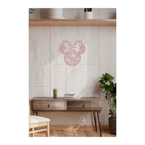 EPIKASA Metal Wall Decoration Mickey 8 - Pink 51x1,5x50 cm