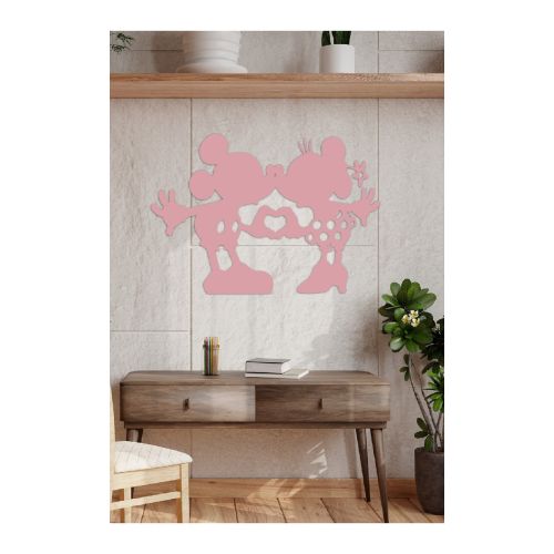 EPIKASA Metal Wall Decoration Mickey 12 - Pink 72x1,5x50 cm