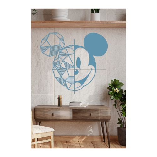 EPIKASA Metal Wall Decoration Mickey 14 - Blue 80x1,5x73 cm