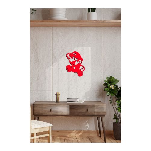 EPIKASA Metal Wall Decoration Super Mario 1 - Red 50x1,5x67 cm