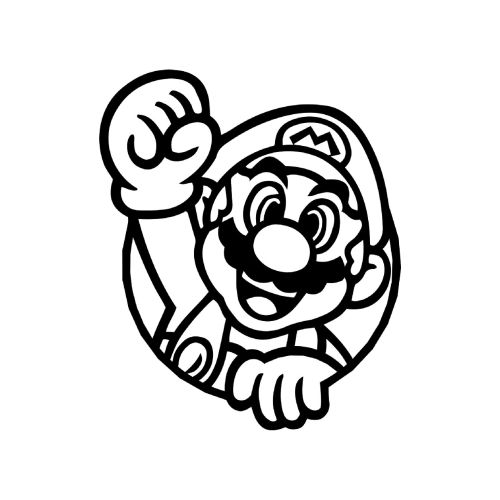 EPIKASA Decorazione in Metallo Super Mario 2 - Nero 50x1,5x60 cm
