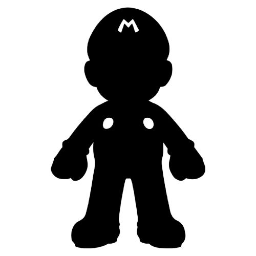 EPIKASA Decorazione da Parete in Metallo Super Mario 3 - Nero 35x1,5x55 cm